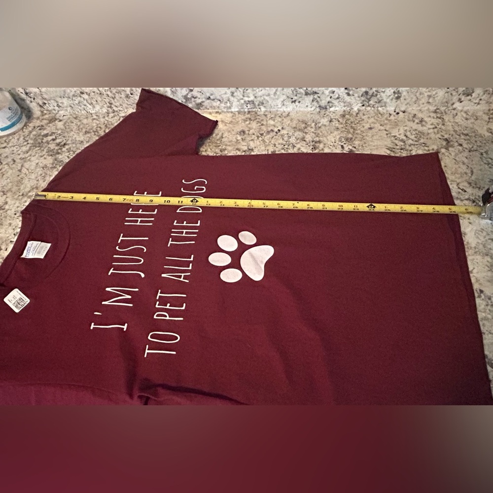 NWT Port & Company Graphic Tee Cotton I’m Just Here To Pet All The Dogs Size L - Picture 8 of 8
